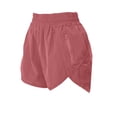 thumbnail image 4 of Stichou Women's Shorts High Waist Athletic Quick Dry Sporty Workout Running Shorts for Women with Zipper Pocket Watermelon Red XL, 4 of 5