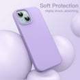 thumbnail image 4 of JETech Silicone Case for iPhone 15 6.1-Inch, Silky-Soft Touch Full-Body Protective Phone Case, Shockproof Cover (Light Purple), 4 of 6