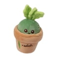 thumbnail image 3 of Llavero de peluche de zanahoria con colgante de rábano relleno, verdura suave para jugar verde, 3 of 9