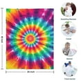 thumbnail image 4 of Rainbow Tie Dye Mandala Pattern Blanket,Comfortable Soft Flannel Throw Blanket,All Season,Warm Lightweight Blankets for Sofa Bed Couch Living Room Chair,30"x40", 4 of 4