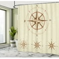 thumbnail image 5 of Ambesonne Vintage Shower Curtain, Compass Nautical Retro, 69"Wx84"L, Beige Tan, 5 of 5