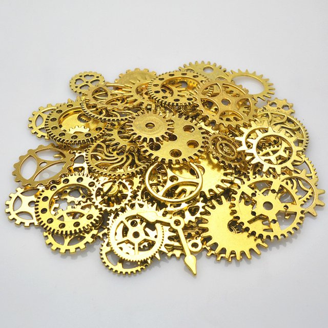 WEUVEB Dijes De Engranajes Vintage En Aleación Color Surtido Para Collares Y Proyectos DIY