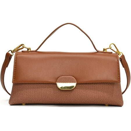 DanceeMangoos Tote Bag for Women Faux Leather Shoulder Bag Casual Top Handle Handbag Fashion Crossbody Purse With Magnetic Buckle