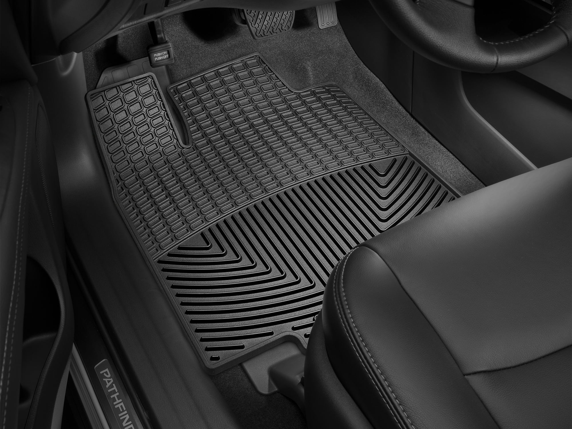 WeatherTech All-Weather Floor Mats compatible with JX, QX60, Pathfinder - 1st Row (Driver & Passenger), Black