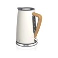 thumbnail image 1 of YONGSTYLE Nordic Rapid Boil Jug Kettle, Wood Effect Handle, Soft Touch Housing and Matte Finish, 1.7 Litre, Cotton White, 1 of 3