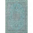 thumbnail image 2 of Addison Rugs Mayfield Premium Machine Washable Traditional Global Aqua Rectangle Rug, 8' X 10' Machine Washable Traditional Global Aqua Oversized Sherpa Throw Blanket, 2 of 7