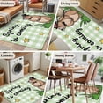 thumbnail image 6 of Groundhog Day Area Rug 4'x6', Green Plaid Spring Botanical Star Yellow Washable Non-Slip Rugs, Low Pile Large Carpet for Living Room Bedroom Dining Room Kitchen Office Indoor Mat, 6 of 9