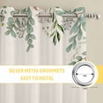 thumbnail image 6 of St. Patrick's Kitchen Curtains Window Panels, Luck Shamrock Eucalyptus Leaves Flowers Beige Insulated Window Treatment Curtain, Grommet Curtains for Bedroom/Living Room/Bathroom, 2 Piece 52"Wx72"L, 6 of 8