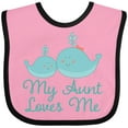 thumbnail image 3 of Inktastic My Aunt Loves Me Whale Boys or Girls Baby Bib, 3 of 4