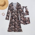 thumbnail image 4 of DAFEI Women's 3 Pieces Bikini Set Geo Print Bathing Suit Drawstring Swimsuit with Cover Ups Kimono, 4 of 8