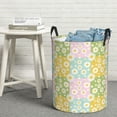 thumbnail image 6 of Sikiie Daisies Flowers Print Round Dirty Clothes Basket, Waterproof Standing Foldable Storage Basket, for Laundry Room, Bedroom, Bathroom Storage-Small, 6 of 6