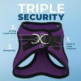 thumbnail image 5 of Voyager Step-in Air All Weather Mesh Harness and Reflective Dog 5 ft Leash Combo with Neoprene Handle, for Small, Medium and Large Breed Puppies - Purple/Black Trim, Large, 5 of 9