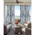 thumbnail image 6 of Blue Weeping Eucalyptus Blackout Curtains for Bedroom Living Room Darkening Curtains 54 Inch Long Spring Summer Farmhouse Leaves Short Curtain for Small Window Treatment Grommet Drapes 52"x54"x2, 6 of 9