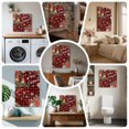 thumbnail image 6 of Ships Next Day Canvas Wall Art 12"x12",Merry Christmas Plaid Wood Framed Canvas Print Painting,Checkered Xmas Tree Snowflake Poinsettia Ready to Hang Picture Wall Decor for Kitchen Dining Room Office, 6 of 9
