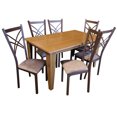 thumbnail image 1 of Comedor Xochitl 6 Sillas GYG MUEBLES Tubular Cuadrado Chocolate, 1 of 3