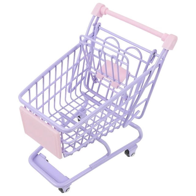 1 carrito de compras de metal.