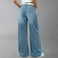 thumbnail image 4 of Endives Women's Wide Leg Jean Streetwear Casual Trendy Loose Straight Retro Denim Pants Fall Winter, 4 of 4