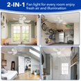 thumbnail image 2 of 17.71 inch Socket Fan Light Ceiling Fan with Lights, Remote Control, LED Light Bulb E26 Base, Plug Screw in Ceiling Fan in Light Socket for, 2 of 6