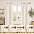 thumbnail image 3 of Heavy Duty Adjustable Curtain Rods for Windows, 1-Inch Diameter Curtain Rod, 32-150 Inches (Nickel), 3 of 7