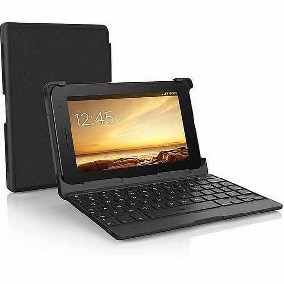 ZAGG Universal Auto-Fit Adjustable Folio Keyboard for 7" Tablets - Black