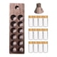 thumbnail image 4 of Frasco para granos de café con estante, frasco de vidrio para almacenar alimentos, tubo de ensayo, recipiente hermético para cereales. Embudo 12 Agujeros Marrón, 4 of 8