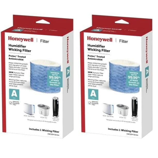 Filtro absorbente de repuesto Honeywell A para humidificador, paquete de 2