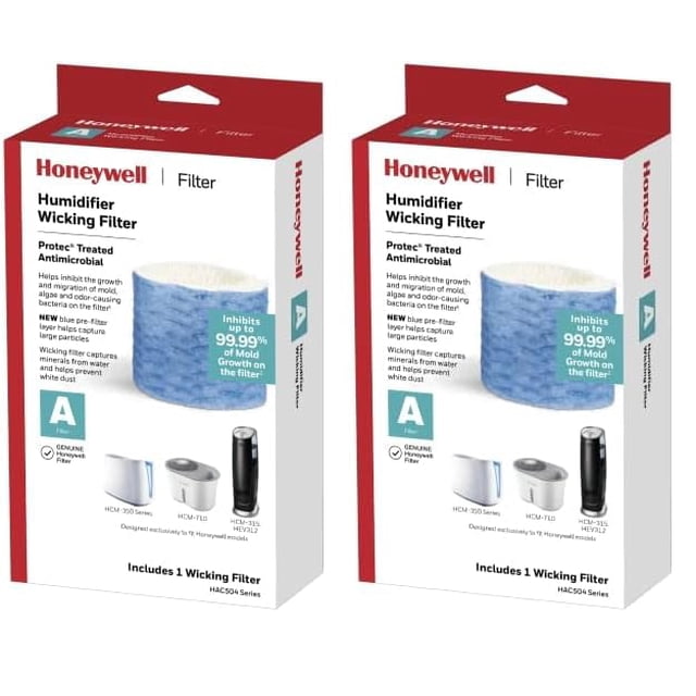 Filtro absorbente de repuesto Honeywell A para humidificador, paquete de 2
