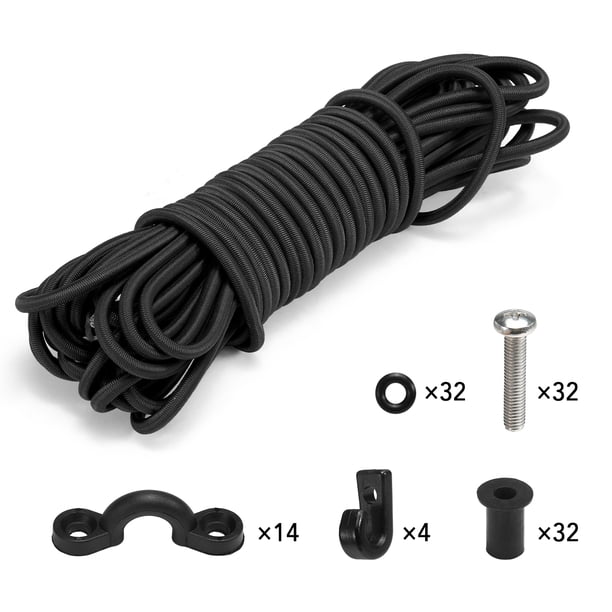 Lot De 10 Anneaux En D Pour Kayak – Attaches De Sécurité Avec Vis M6, Nylon Et Inox, Anti-corrosion