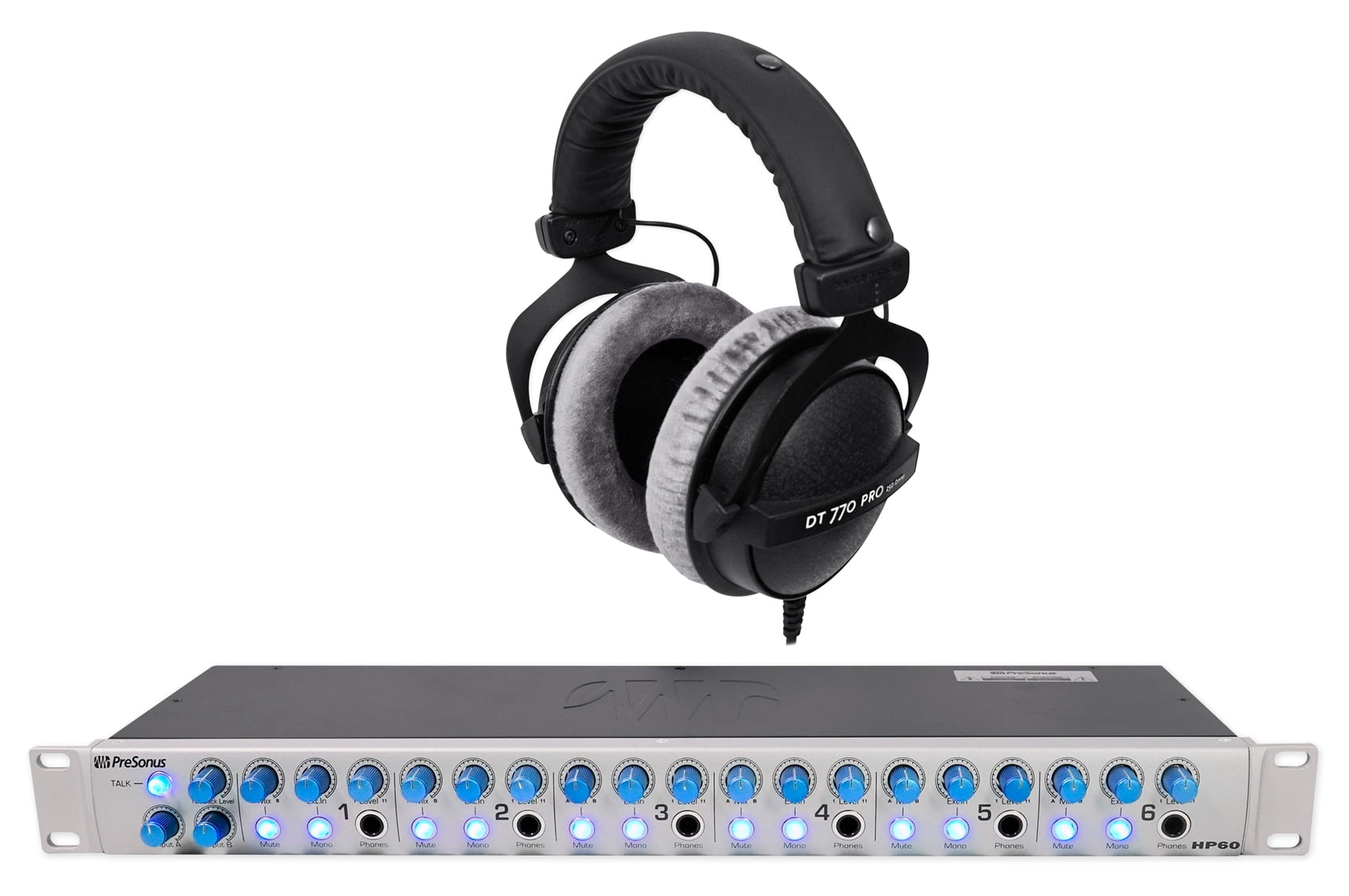 Beyerdynamic DT770 Pro 250 Ohm +Presonus HP60 6 Channel Headphone