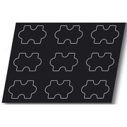 Sasa Demarle FP 2186 Flexipan Origine Silicone-Fiberglass Baking Mold with 9 Jigsaw-Puzzle-Piece Cavities, Each 2-1/2 Inch x 4 Inch x 1 Inch High