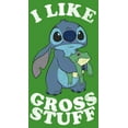thumbnail image 2 of Boy's Lilo & Stitch I Like Gross Stuff Stitch Distressed  Graphic Tee Kelly Green Large, 2 of 4