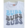 thumbnail image 5 of Bagilaanoe 2pcs Toddler Baby Boy Short Pants Set Short Sleeve Letter Print T Shirt Tops + Shorts 3M 6M 12M 18M 24M 3T Kids Casual Summer Outfits, 5 of 9