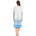 thumbnail image 4 of Lati Fashion Women Nightgowns Short Sleeve Female Nightgowns & Sleepshirts Blue Size 2X, 4 of 4