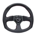 thumbnail image 1 of NRG RST-009R-RS 320 mm Horizontal & 330 mm Vertical Reinforced Steering Wheel, Leather with Red Stitching, 1 of 4