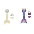 thumbnail image 1 of (2-Pack) Rinsvye Girls Print Swimsuit Set With Top Skirt Bathing Suit For Summer Beach Pool Party Kids Swimwear, 1 of 6