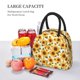 thumbnail image 5 of Disketp Yellow Polka Dot Sunflower Bolsa Térmica para Almuerzo, Lonchera con Abertura Amplia y Gran Capacidad, Organizador Reutilizable para Mujeres, Hombres y Adultos, 5 of 6