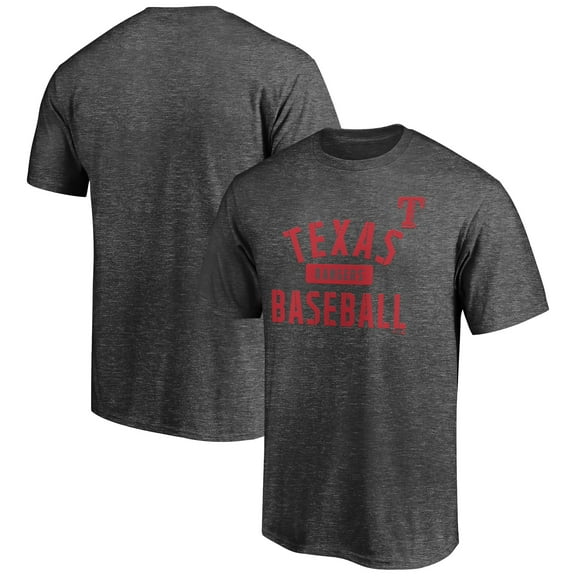 Men's Charcoal Texas Rangers Team Primary Pill T-Shirt
