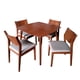 thumbnail image 1 of Comedor Minimalista Bossa de Madera con 4 Sillas Café, 1 of 5