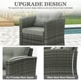 thumbnail image 5 of Cozyhom PE Wicker Outdoor Single Sofa,Modern Living Room Sofa with Armrest,Gray, 5 of 7