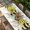 Yellow White, variant on Bee Love Table Cloths for 8 Foot Rectangle Tables, Daisy Eucalyptus Leaves Linen Rustic Beige Patio Waterproof Elastic Fitted Tablecloths, Washable Rectangular Table Cover for Camping