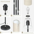 thumbnail image 6 of CAALOGT Floor Lamp, Modern Standing Lamp with 3 Color Temperatures, Foot Switch, for Living Room, Bedroom (9W LED Bulb ), 6 of 7