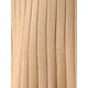 thumbnail image 5 of Vestido de punto acanalado para mujer Inspire Chic, con cuello redondo, mangas de linterna plisadas, midi y corte en A, talla S, color caqui, 5 of 6