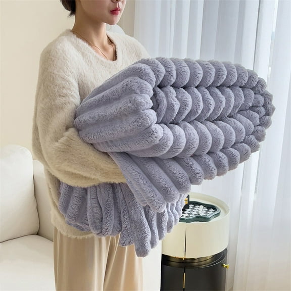 XmhyTop-A Plush Shaggy Blanket Purple 100x150cm Throws Soft Fleece Throw for Couch, Warm Blanket for Living Room, 1 Piece