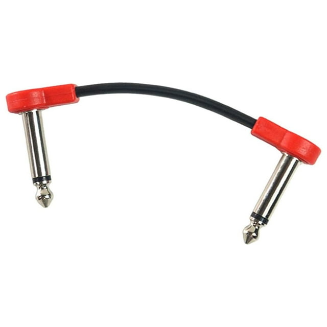 Cable de pedal de efectos perfke guitarra 1/4 macho silencioso 15cm rojo