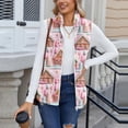 thumbnail image 6 of Wutalume Women's Christmas Printed Fashionable And Warm Fleece Cardigan Vest, Cozy and Festive Layering Piece for Holiday Outfits and Cold Days,Pink XL, 6 of 6