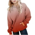 thumbnail image 6 of 2 Pack Hoodies for Girls & Boys Fleece Lined Pullover Long Sleeve Sweatshirts Size 5-15 Teens Trendy Gradient Printed Thermal Warm Athletic Tops with Pocket, 6 of 8