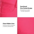 thumbnail image 6 of Couver Women's Ultra Stretch 5 Pocket Capri Jeggings Pull-On Denim Look Pants, Fuchsia, Medium, 1 Pair, 6 of 9