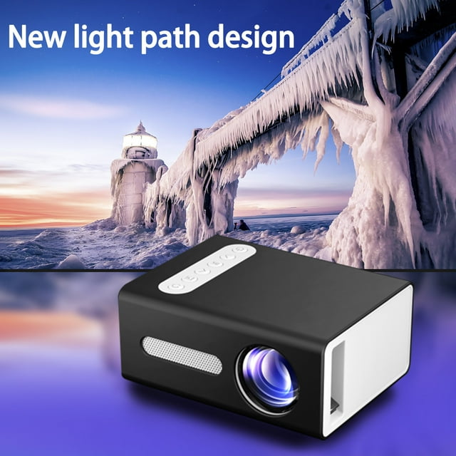 1080P Home Mini Projector USB AV Portable HD LED Cinema 0.38x0.28in