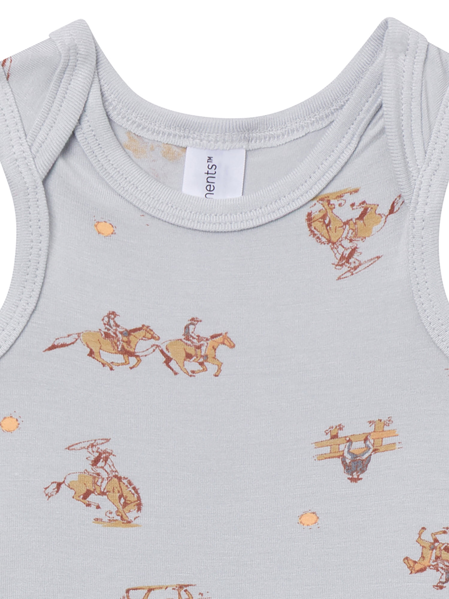 Modern Moments by Gerber Baby Neutral Viscose Sleeveless Bodysuit and Short Outfit Set, 2-Piece, Sizes Newborn - 12 Months