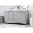 thumbnail image 2 of 60 inch Double Bathroom Vanity in Gray, 2 of 8